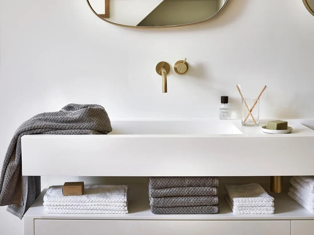 Handdoeken dots pure white 50x100 - 2 st