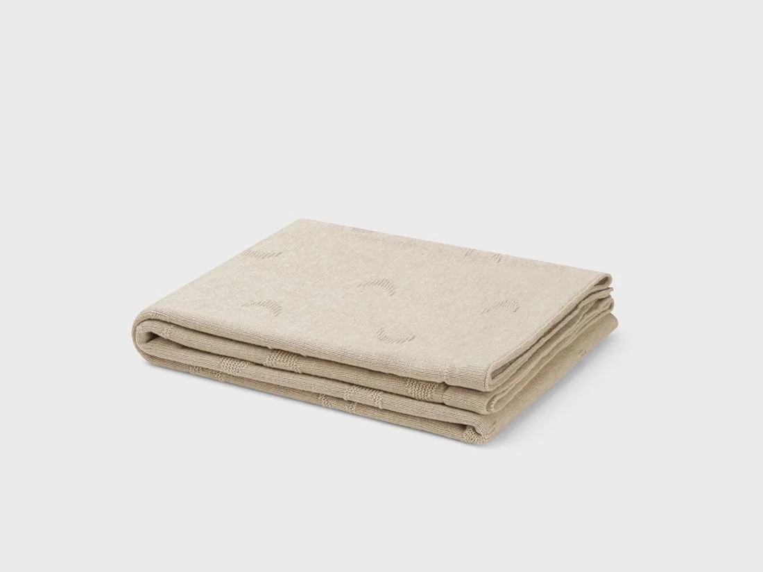 Babydeken katoen moon oat melange 75x100