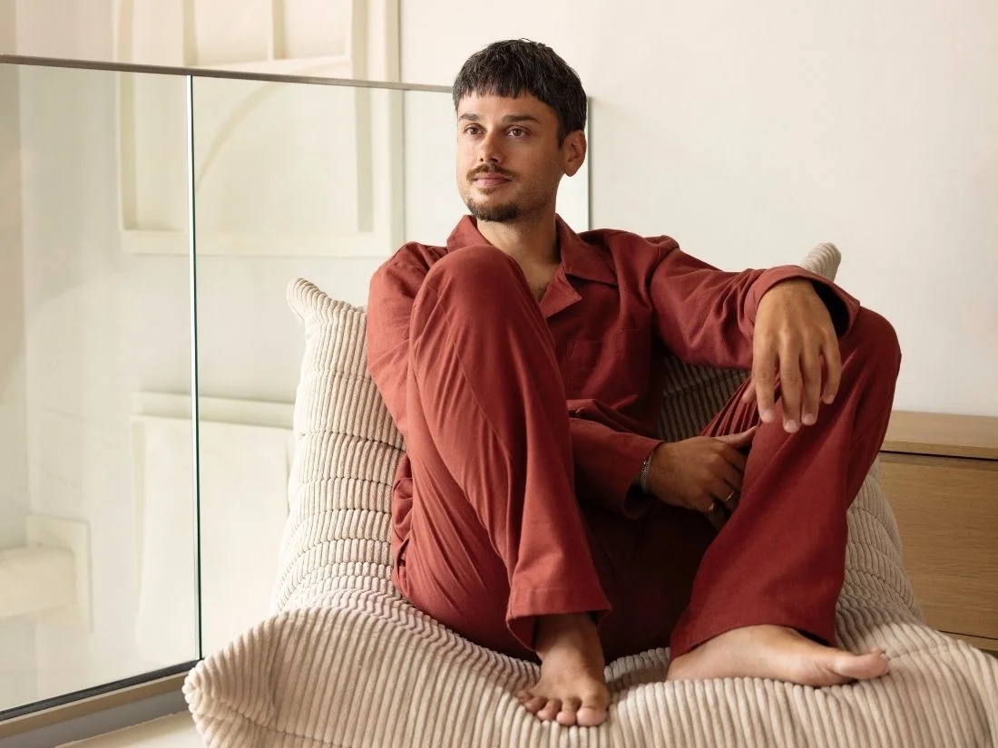 Pyjamaset heren flanel red velvet