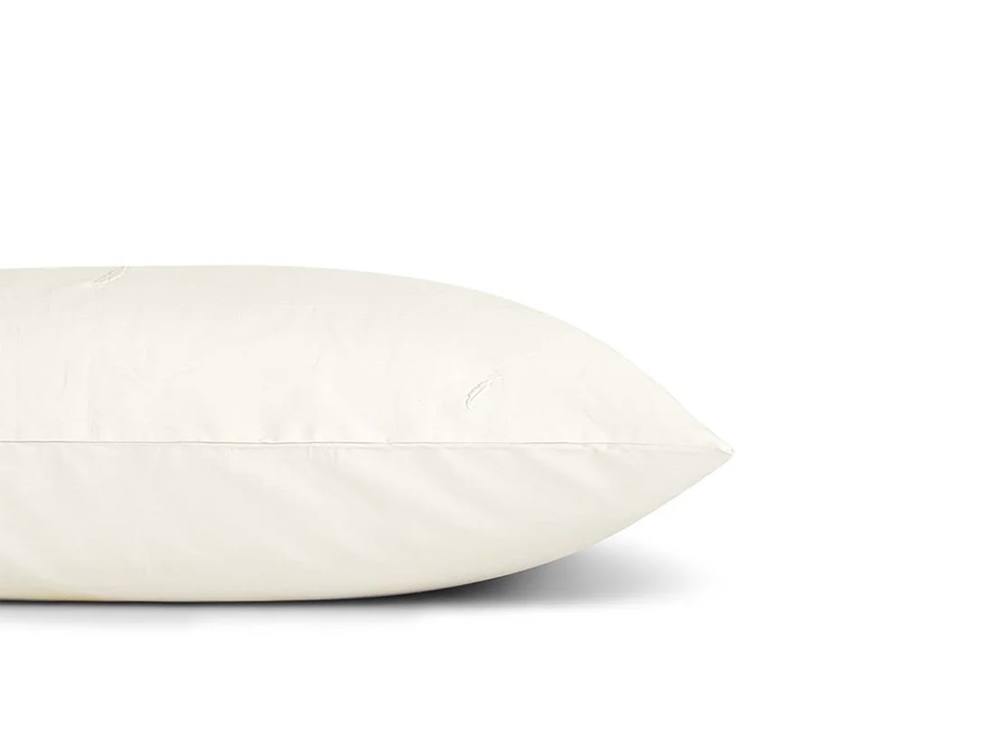 Kussensloop katoen satijn warm white feather 50x60