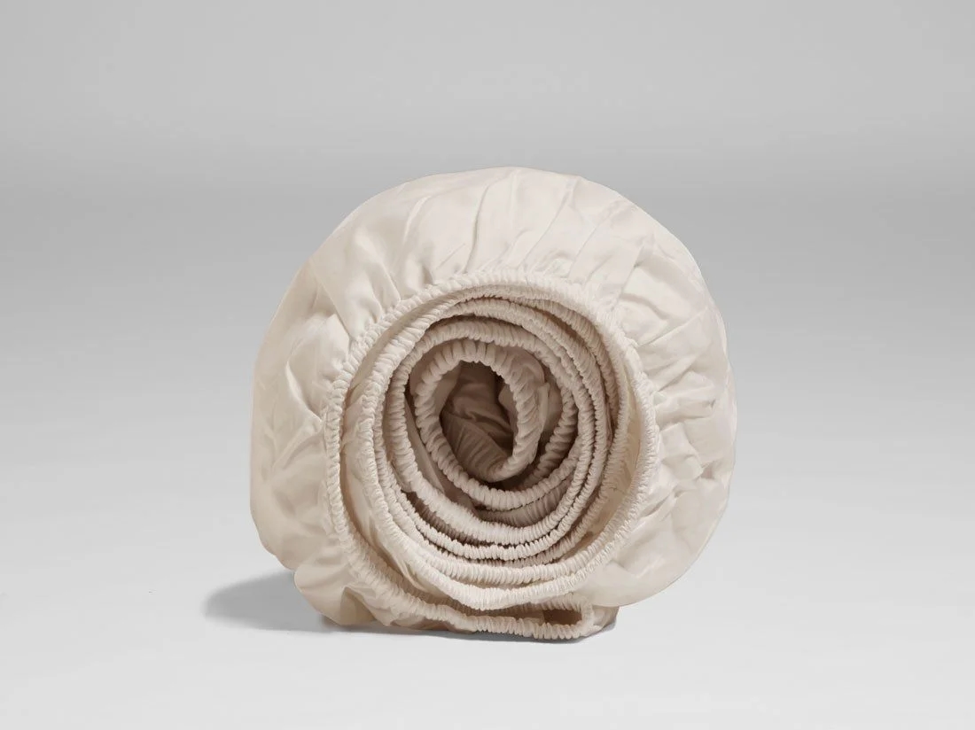 Hoeslaken katoen satijn natural