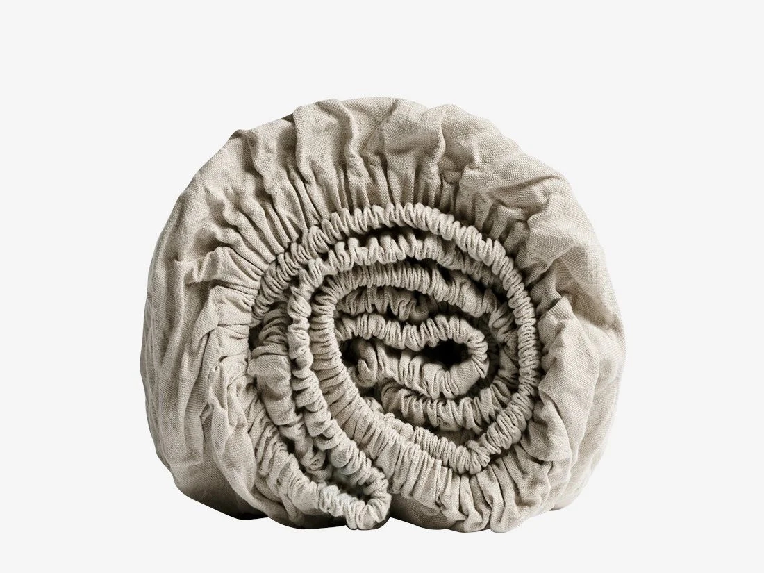 Kinderhoeslaken gewassen linnen natural