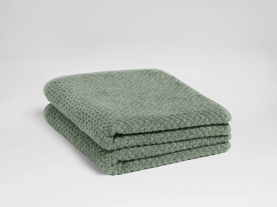 Handdoeken dots stone green 50x100